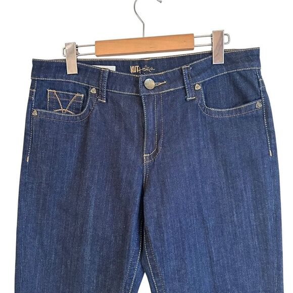 Kut From The Kloth Stevie Straight Leg Mid Rise Dark Wash Jeans Size 10 - Picture 3 of 9